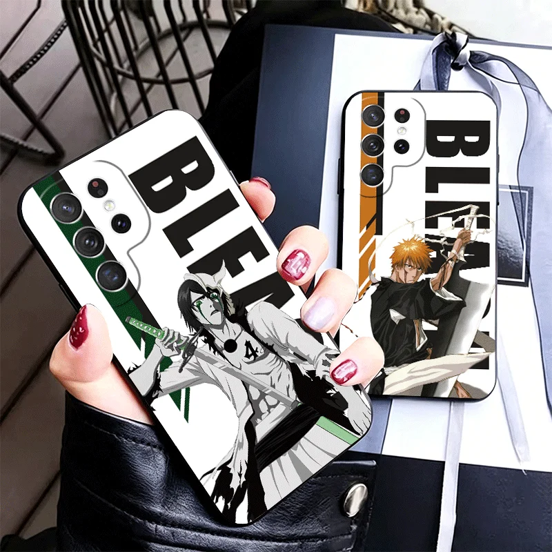 Anime Bleach Desgin Silicone Phone Case for Samsung Galaxy S22 S23 S24 S25 S26 Ultra FE Plus Edge S21 S20 + Black Soft Cover