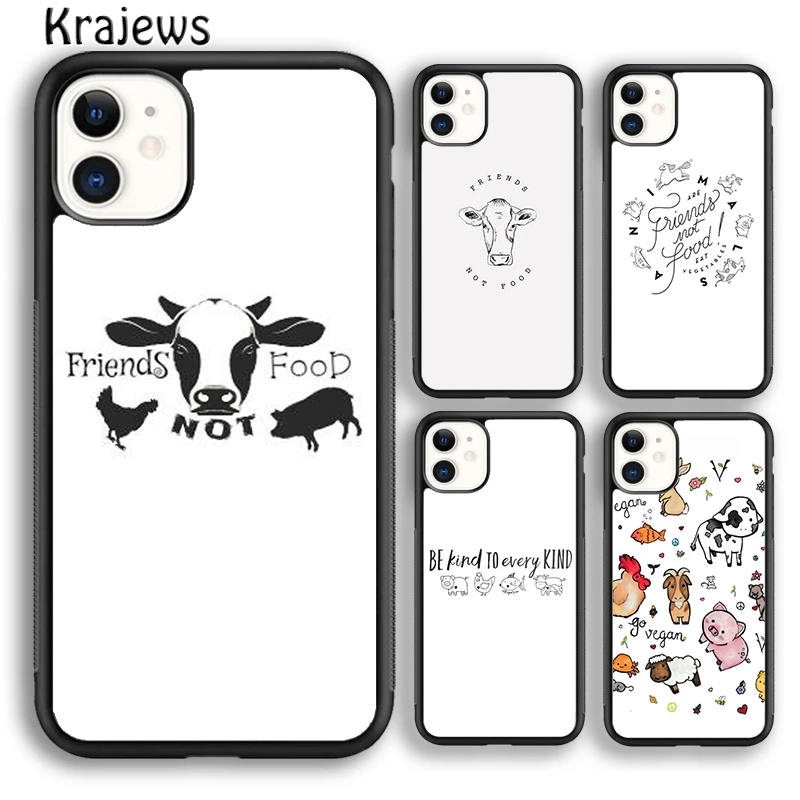 Vegan Friends Not Food Phone Case Cover For iPhone 16 15 14 plus XS XR 11 12 mini 13 pro max coque Shell Fundas