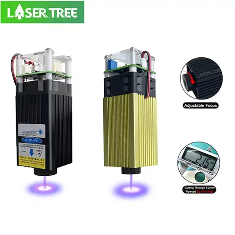 레이저 트리 20W 레이저 모듈 레이저 조각 절단기 용 450nm 40W TTL 푸른 빛 레이저 조각사 헤드 목재 작업 도구