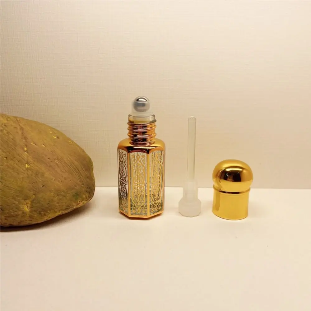 3/6/12ML Perfume Bottles Portable Mini Dropper Bottles Refillable Essential Oils Bottles Vintage Bronzing Liquid Containers