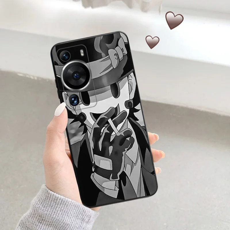 Silicone Black Phone Case for Motorola G200 5G G30 G31 One Fusion Anime High Rise Invasion Huawei P40 P30 P20 P Smart Cover