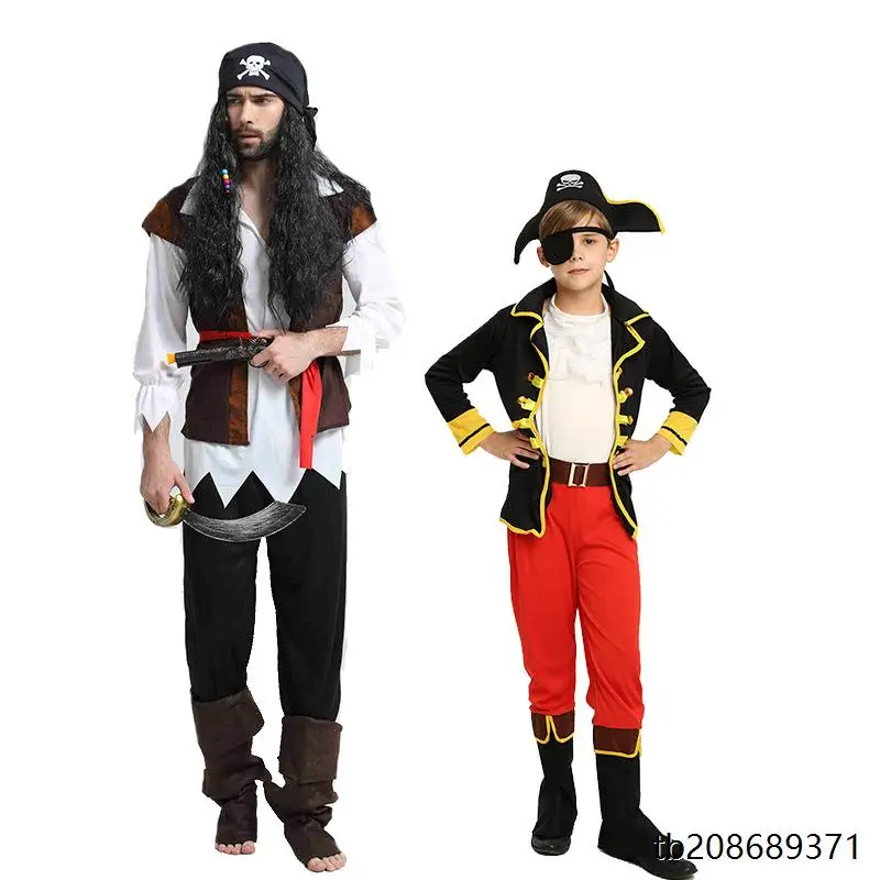 loween Costume da pirata Adulto Uomo Donna Bambini Performance Outfit Capitano ip Crew Tema Par Stage ow Abbigliamento