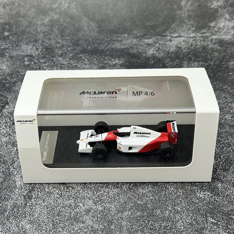 Diecast Model Car LCD 1:64 Scale McLaren Honda MP4/6 Alloy Race Car Model Collection Toys for Boys Gif Souvenir in Stock