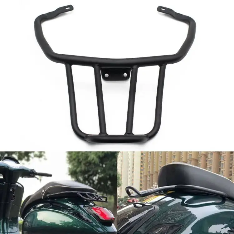 Klappbarer Motorrad-Gepäckträger mit Rückenlehne für Beifahrer, Halterung für Piaggio Vespa Sprint 150 Spring 150 – Detail 2