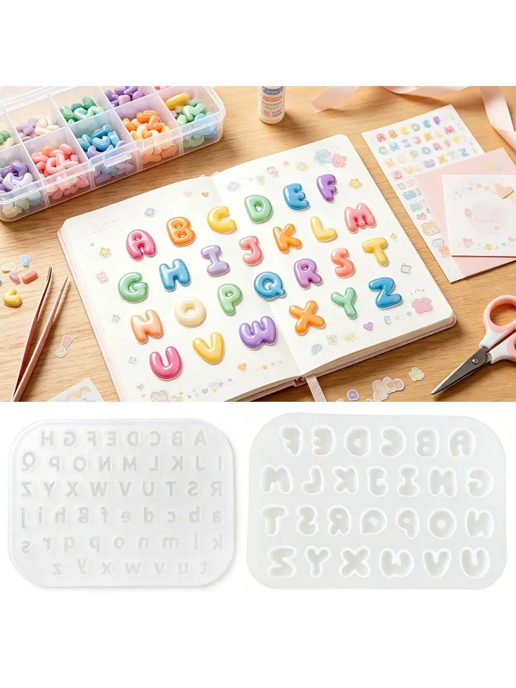 Letter Epoxy Mold DIY Mini Letter Crystal Epoxy Sieraden Accessoires Sleutelhanger Siliconen Mold