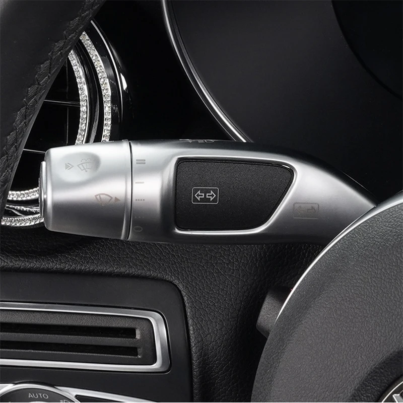 

For Mercedes Benz C E S Class W205 W213 W222 CLS CLA GLC Car styling Wiper Shift lever Cruise sequins Cover trim frame stickers