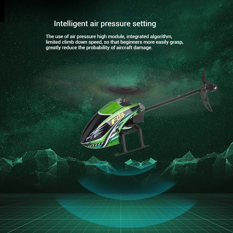 Yuxiang F03 Air Pressure Fixed Altitude 4-Channel Aileron Free Helicopter 2.4g Remote Control Crash Resistant Aviation Model