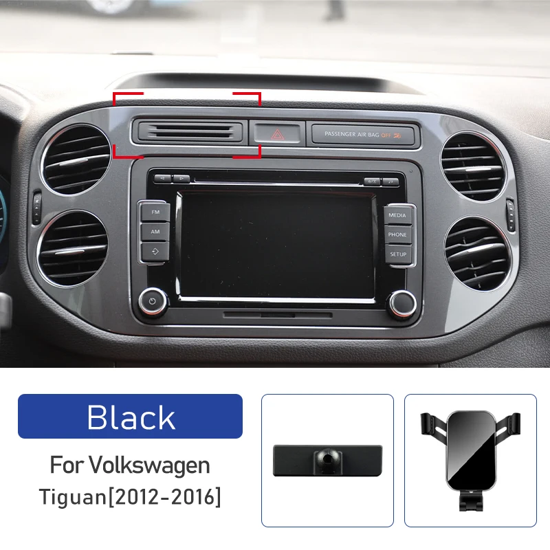 Auto-Handyhalterung mit Graddrehung, GPS-Halterung für Volkswagen VW Tiguan 5n MK1 2012 2013 2014 2015 2016