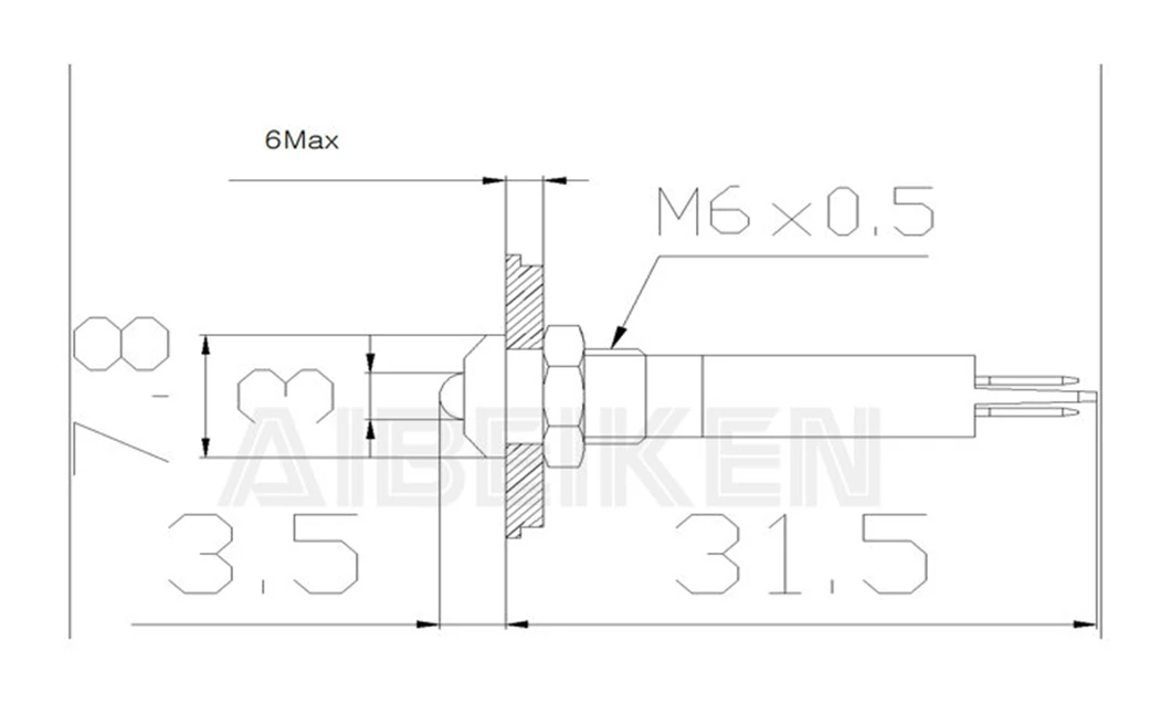 Lampu indikator LED kepala kubah, cahaya sinyal industri kabel 110 MM 20 buah 6MM 3-6v/12-24v/220V/150 V