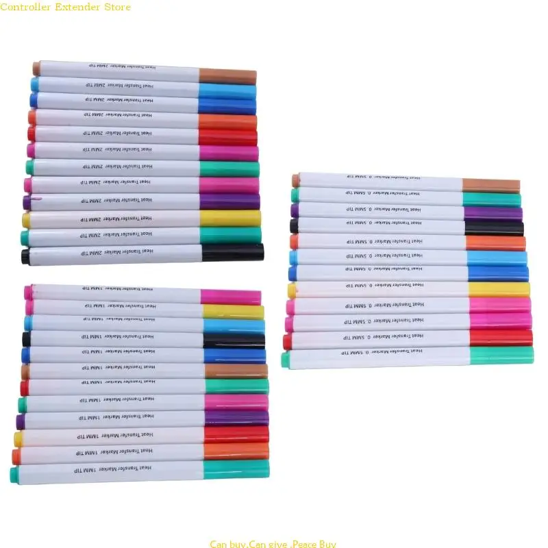 12 Colors 0.5mm 1mm 2mm Nib Sublimation Pen Heat Transfer Markers Sublimation Markers for Artists and Students