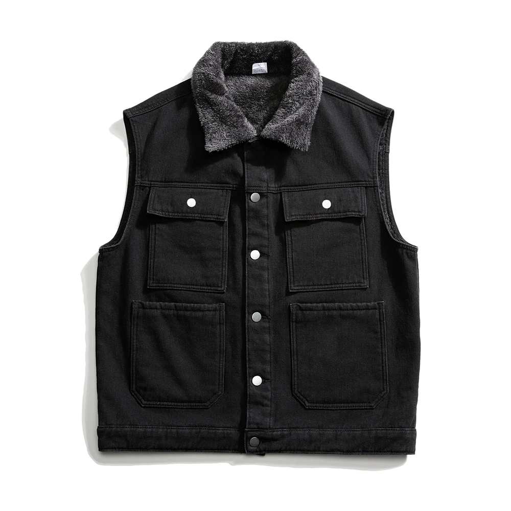 冬用カーゴデニムベスト メンズ 暖かいフリース ファッション - Men'S Fashion Vest With Jeans のレビューと価格