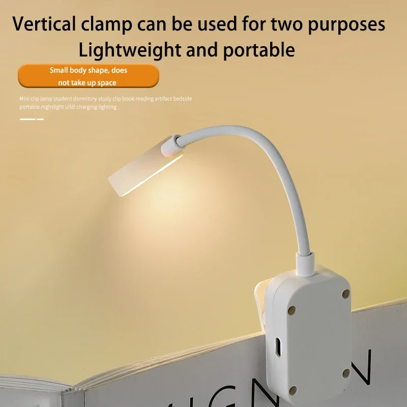 Portable Book Light Clip-On Desk Reading Lamp Eye Protection Night Light