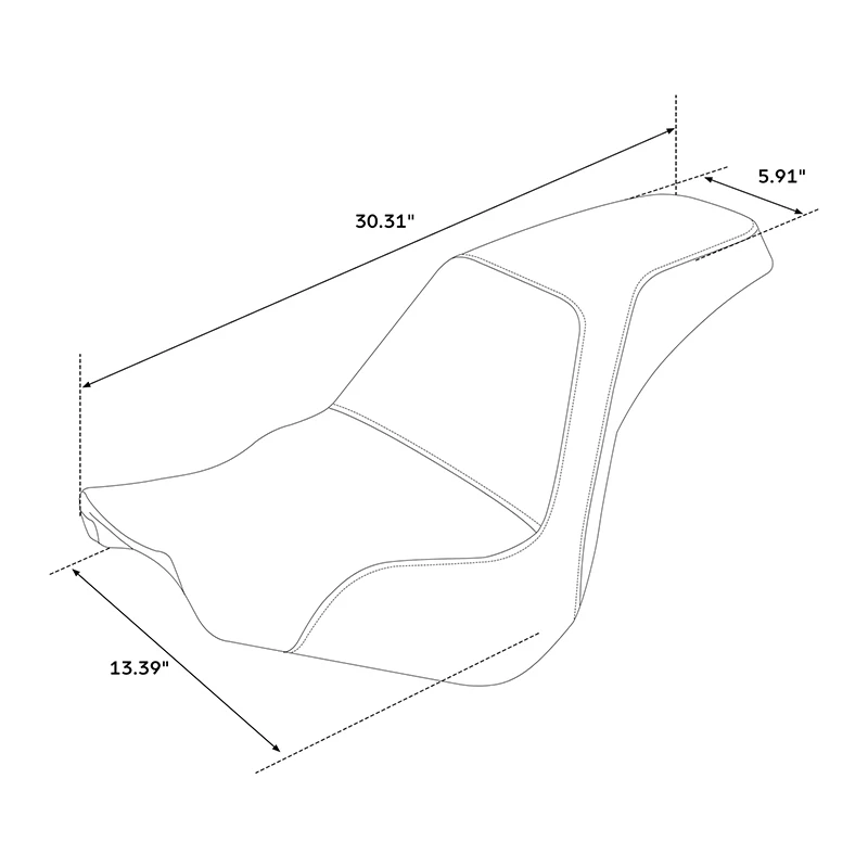 Motorcycle Driver Passenger Gel Seat For Harley Softail Street Bob FXBB 2018-2025 Softail Standard FXST 2020-Up - view 5