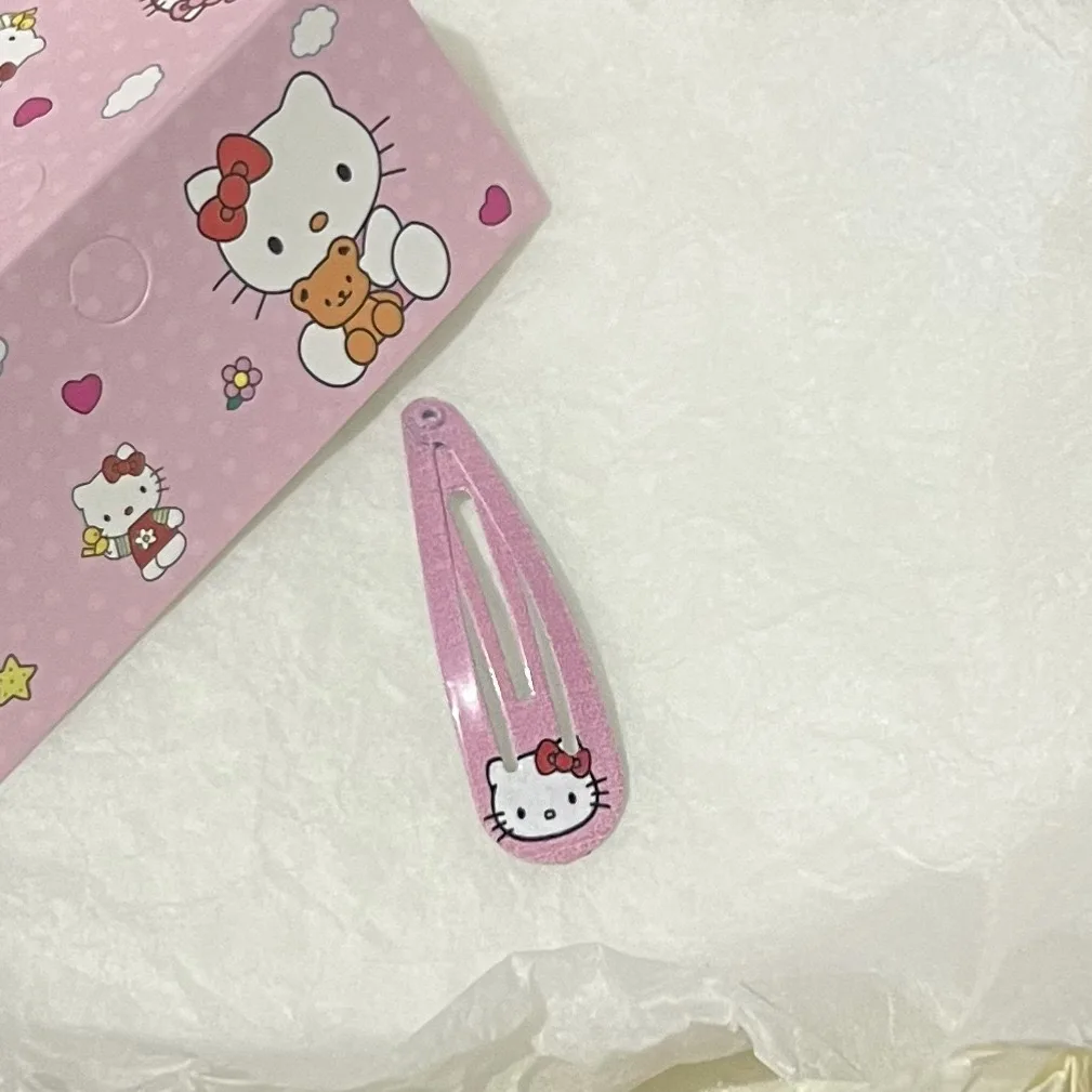 Sanrio Cute KT Cat BB Clip giapponese dolce ragazza cuore studente clip con frange versatile studente cartone animato copricapo femminile