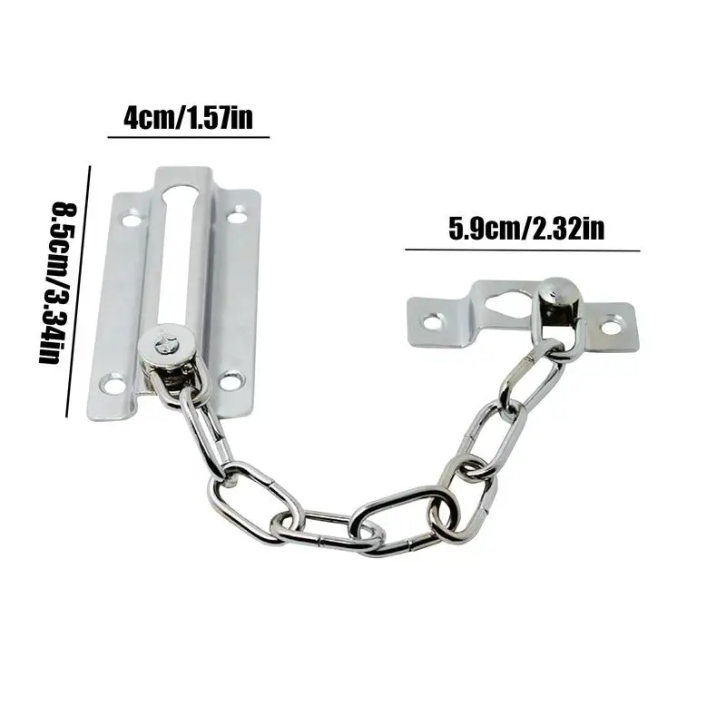 Door Chain Lock Rust-Resistant Metal Door Safety Guard Chain Anti-Theft Latch Chain Lock Thickened Lock Chain for Inside