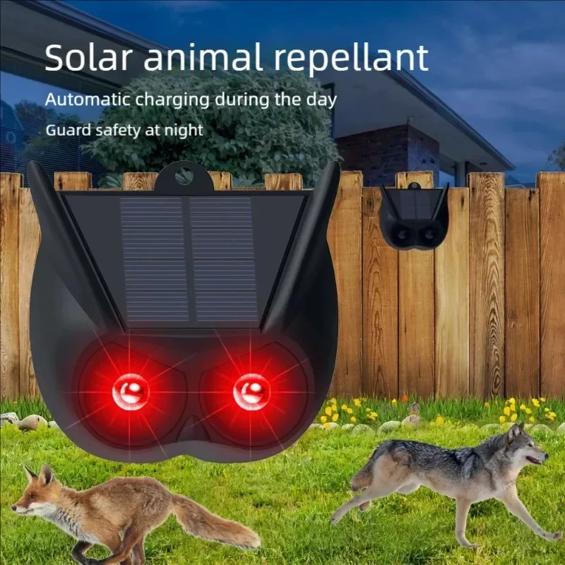 Solar Motion Sensor Alarm กลางแจ้งพลังงานแสงอาทิตย์ปลุก Loud ไซเรน LED Strobe ไฟเสียง Security Alarm ปรับ Sensing Distanc