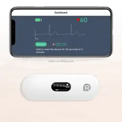 Handheld ECG Monitor for Wireless Bluetooth Heart Without metal Electrodes Home Use EKG Monitoring ios Android Recording