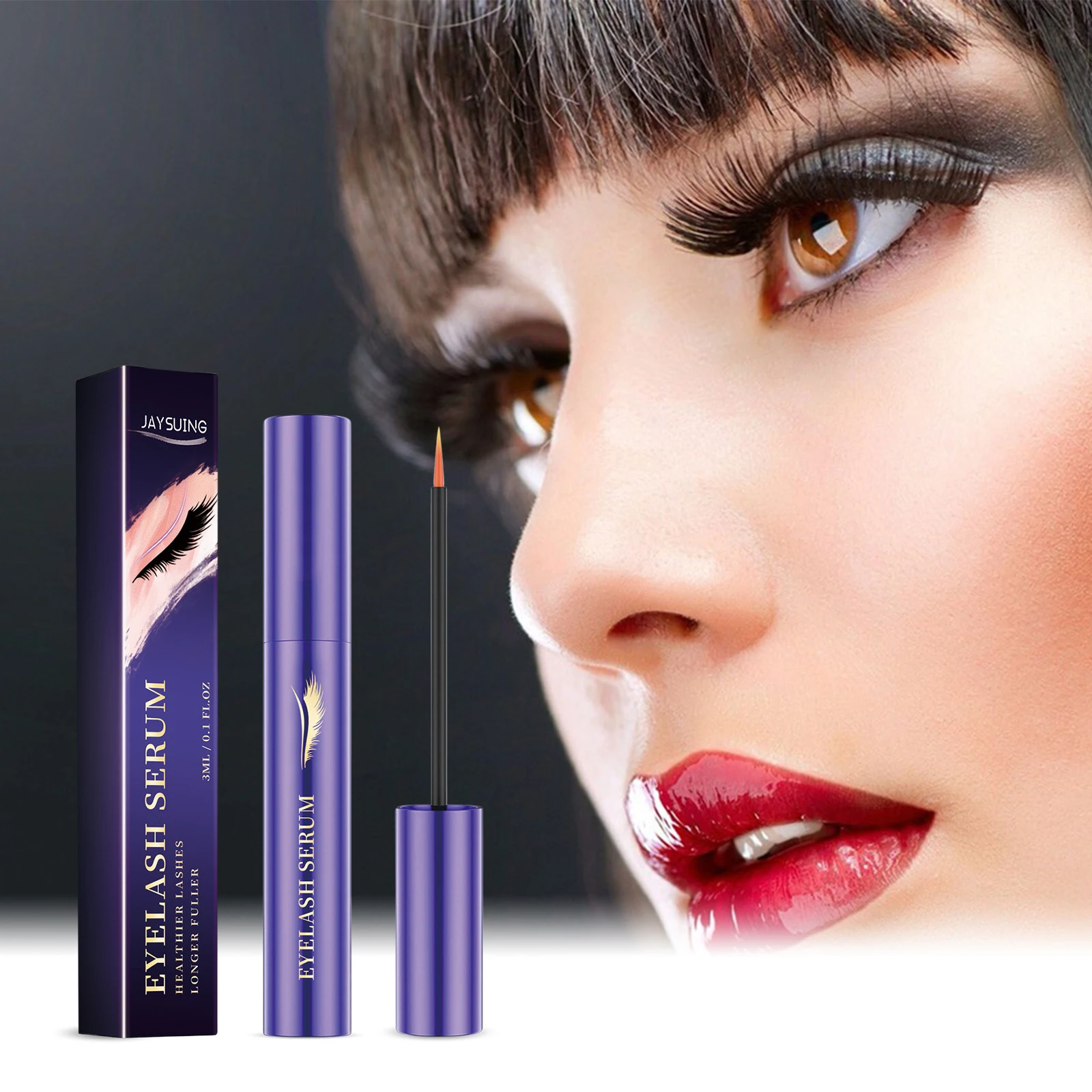 

4d Silk Fiber Lash Mascara Fast Dry Waterproof Long Lasting Strengthen Natural Curling Lengthening Enhancer Eyelash Growth Serum