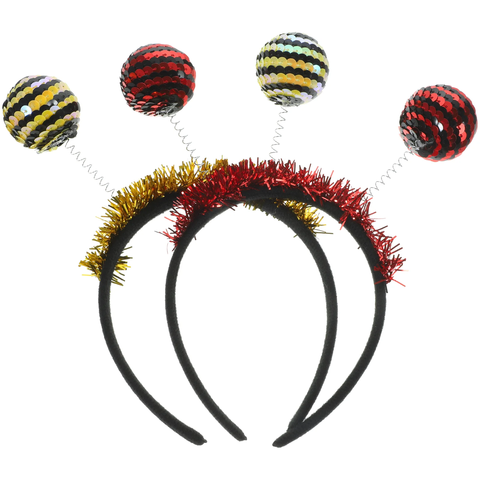 

2 Pcs Sequin Three-dimensional Headband Bands Adults Headbands Halloween for Sequins Bee Latte Boppers Holiday Miss Women's