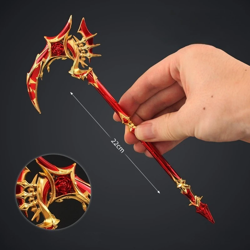 22cm/8.66in jogo para paz metrô escape sombra julgamento foice jogo armas modelo liga brinquedo coleção ornamento desktop display