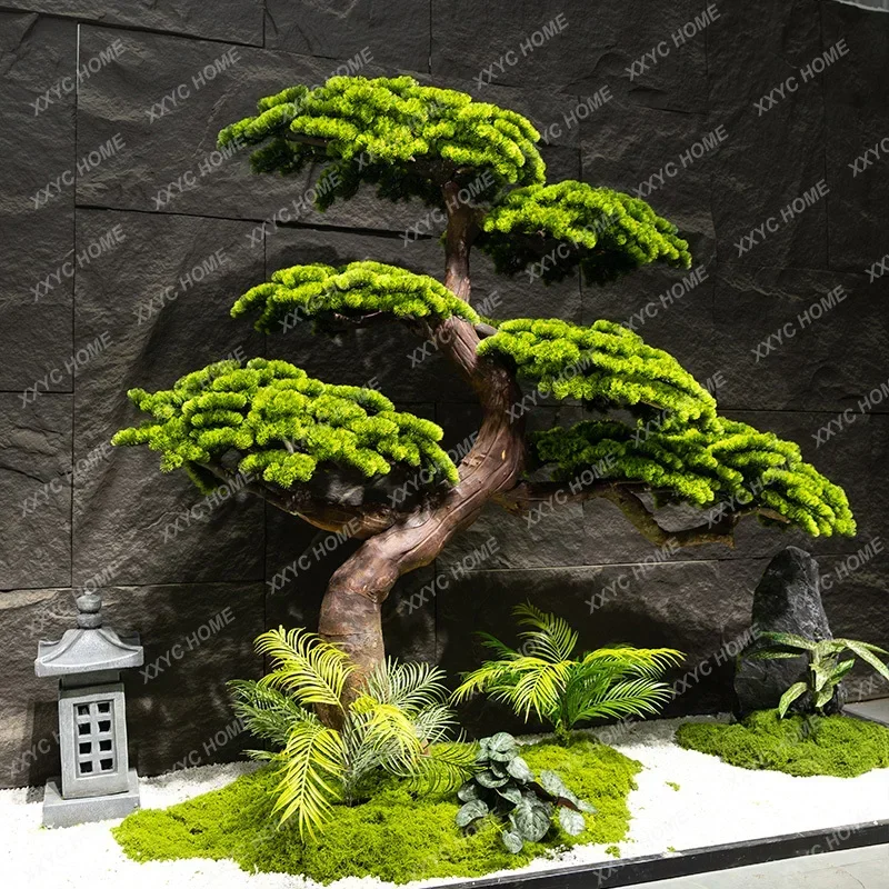 Outside the Tree Decorative Showcase Green Plant Landscape Fake Trees Decoration Podocarpus Macrophyllus image 4