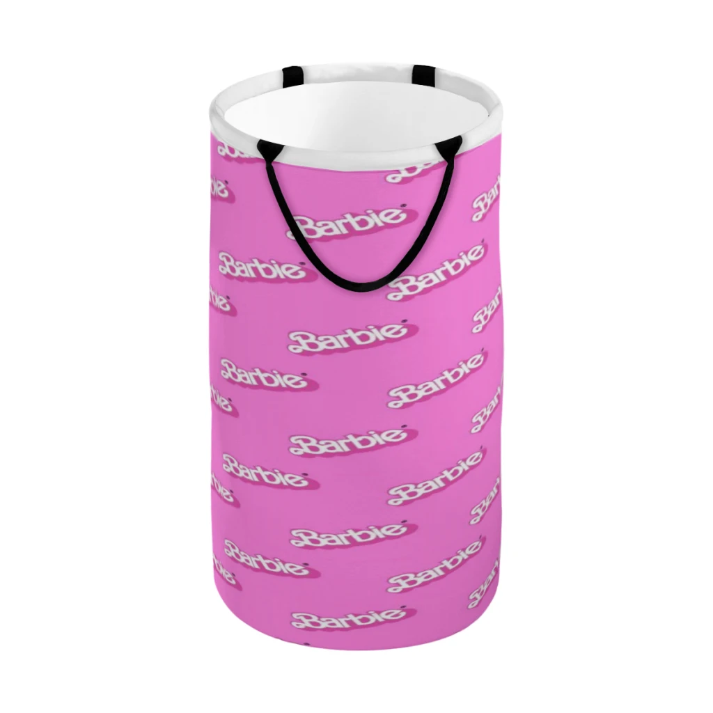 

Barbie Hot Pink Large Capacity Laundry Basket Fabric Laundry Moving Folding Dirty Laundry Basket Cartoon