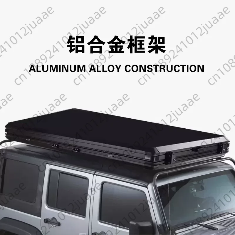 2022 Camping Aluminum 3 Person Outdoor Hiking Rooftop Roof Top Car Tent Triangle Clamshell Hard Shell Top Roof Tent