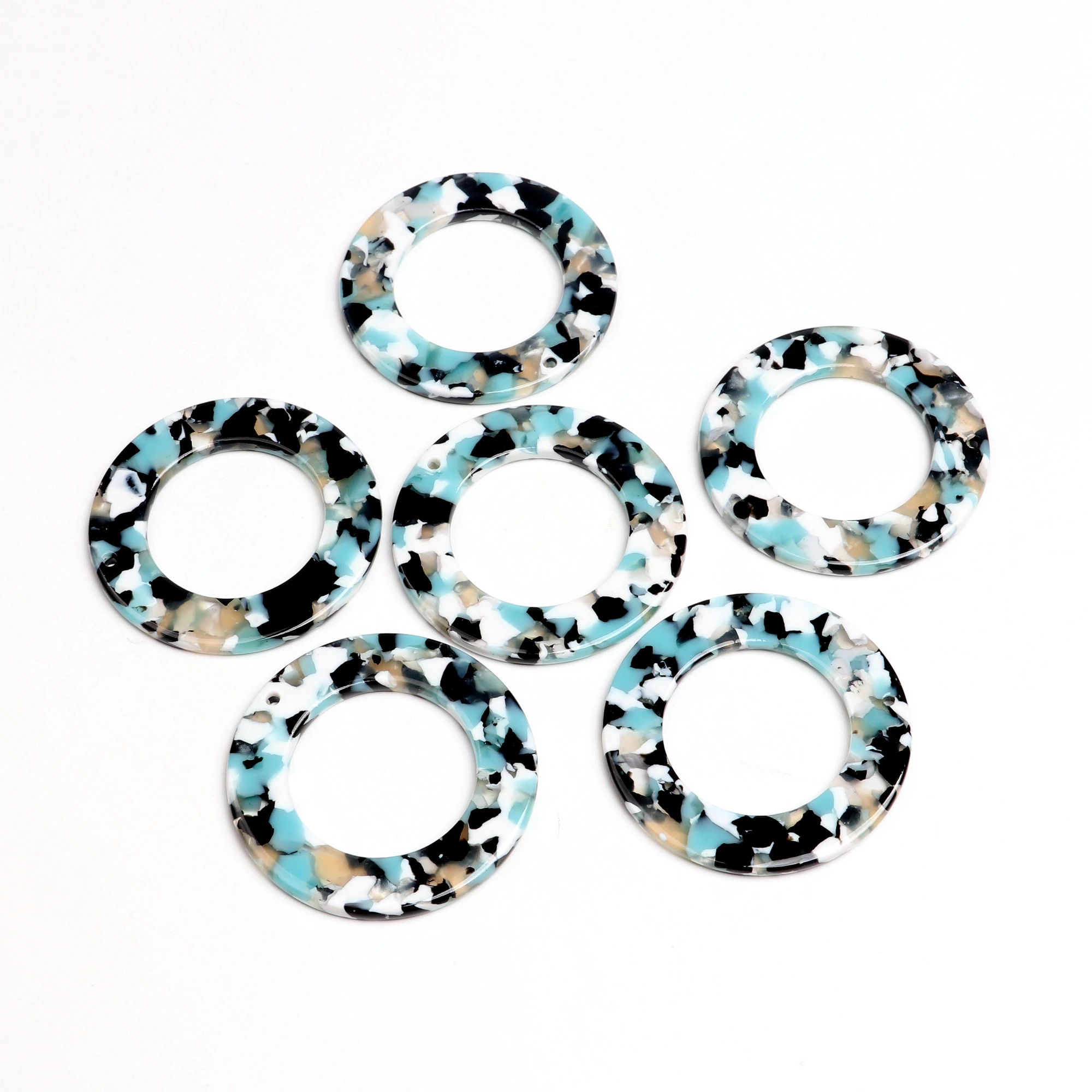 Leopard Print Circle Charm for DIY Jewellery Making