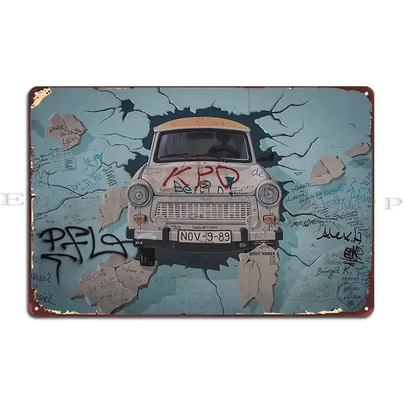 A Piece Of History Berlin Wall Metal Plaque Poster Party Plates Living Room Designer Wall Decor Mural Tin Sign Poster