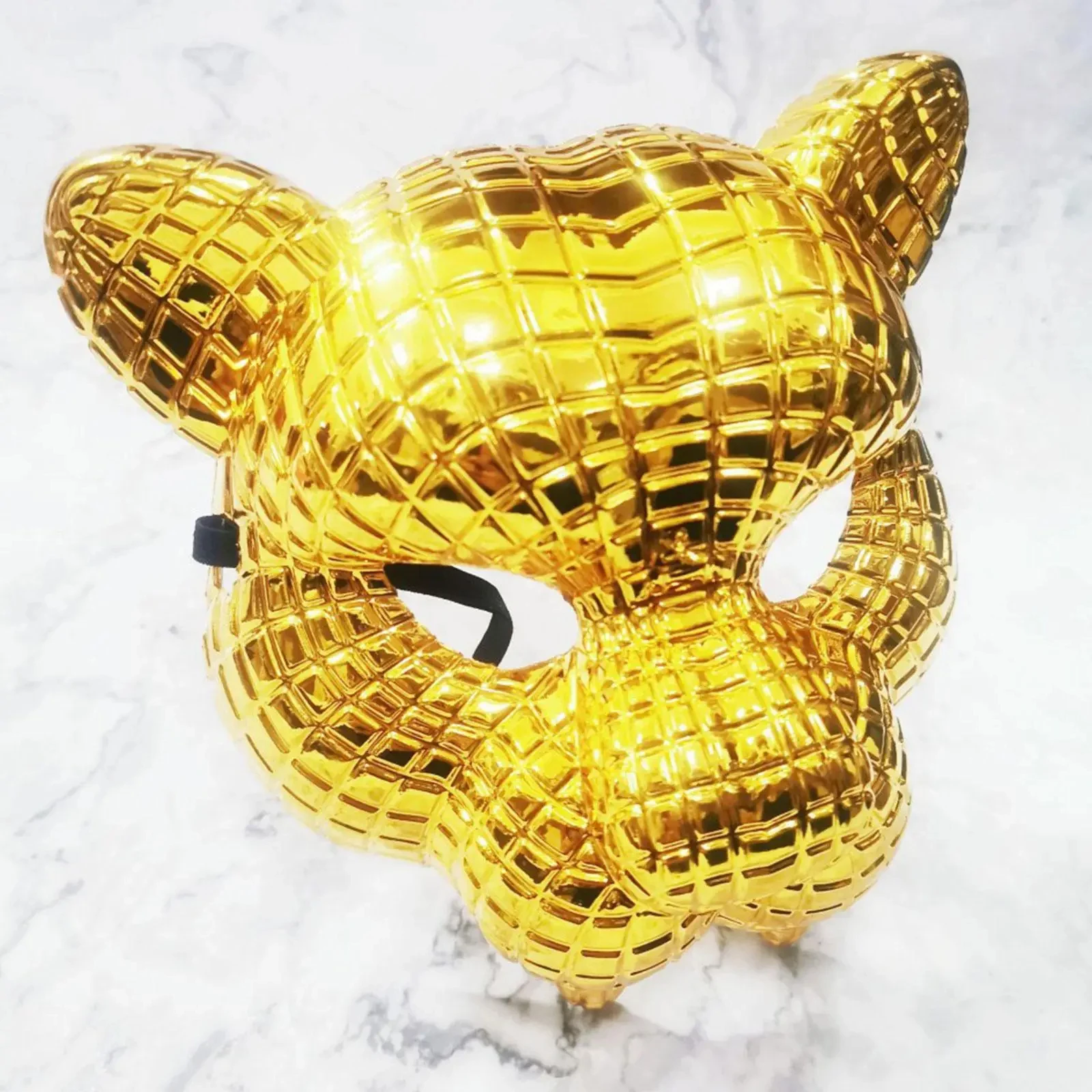 Golden Leopard Mask Halloween Carnival Mask Decorative Props Prom Party Props Adult Mask Animal Mask Party Costume Accessories