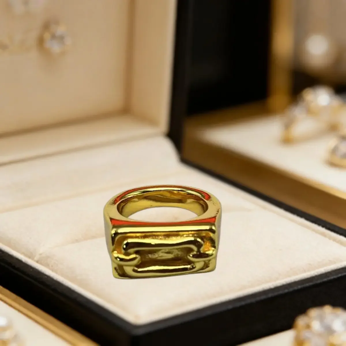 2026 Summer Hip Hop Rock Style Gold Silver Chain Ring Jewelry Accessories Neutral Gift
