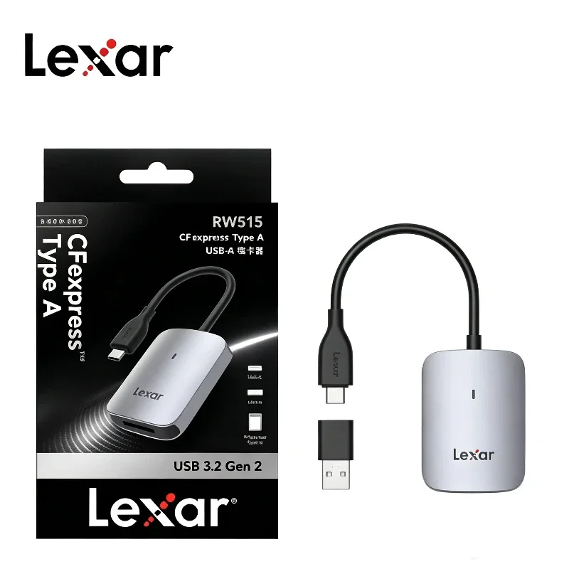 Lexar CFexpress Type A Card Reader 800MB/s Write Heat Dissipation Metal Housing High Bitrate 900MB/s Read for Content Creators