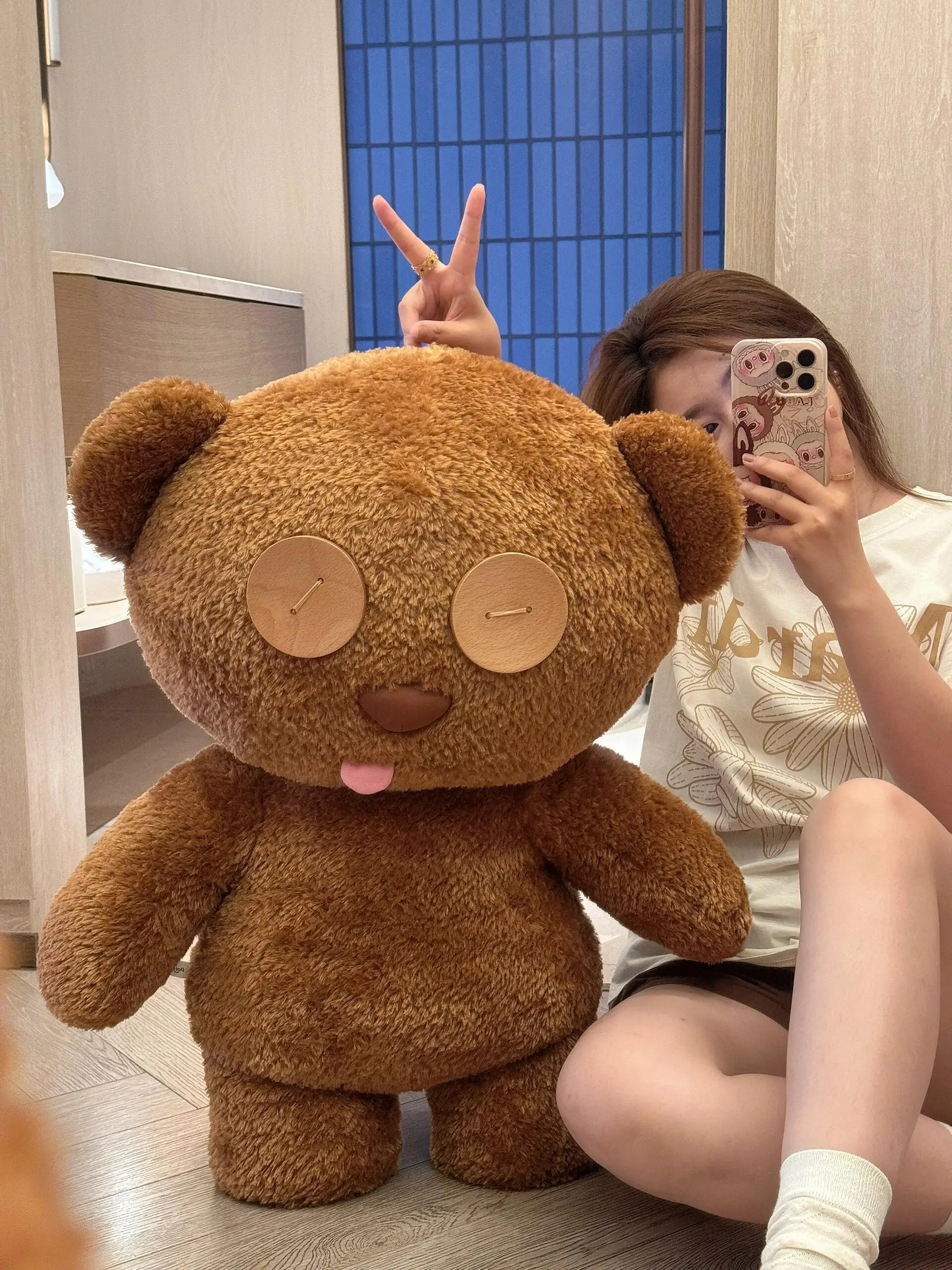 العميل تيم الدب ألعاب من نسيج مخملي Bobs تيدي بير Kawaii أفخم قلادة المفاتيح حقيبة المنزل ديكور الكرتون تيدي وسادة هدايا أعياد ميلاد للأطفال
