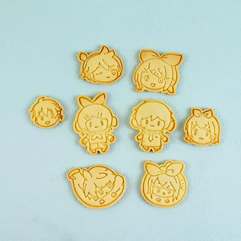 Hatsune Miku cookie mold cartoon animazione bidimensionale periferiche Kagamine Ren super cute cute press cookie baking template