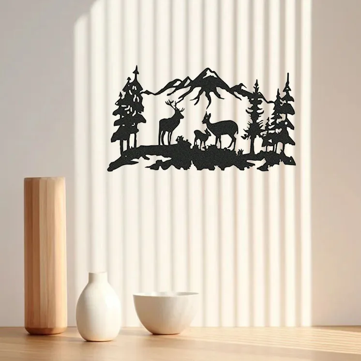 Fascinating Laser Cut Deer or Bear Signs for Cabin – Intriguing Hunting Decor Metal Wall Art. Rustic Intrigue for Lodge