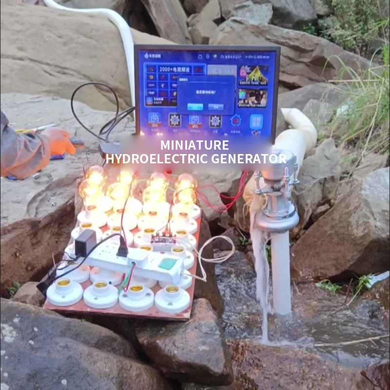 Mini Hydroelectric Generator 300W 50Hz 220V High Power with Display Screen for Lighting, Computers, Outdoor & Home Use