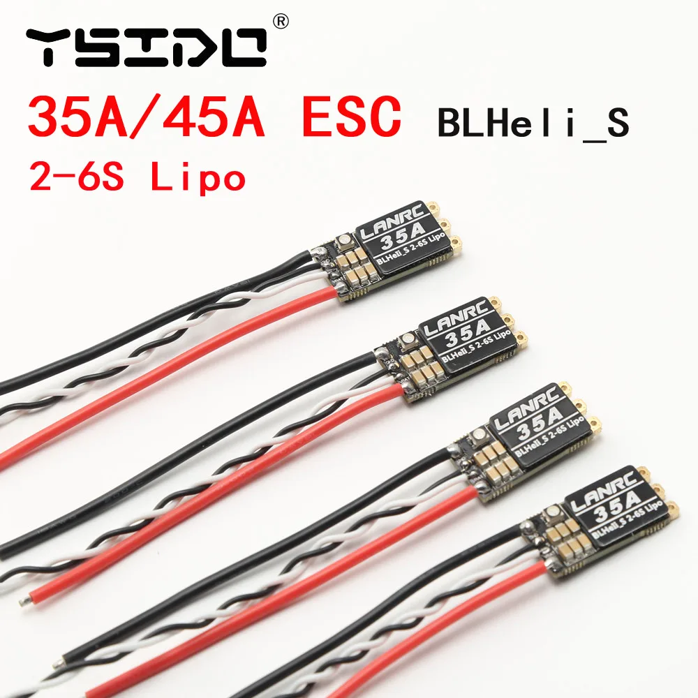 35A/45A BLHeli_S 2-6S Lipo LANRC ESC עם LED מותאם – סקירה מפורטת וניסיון אמיתי