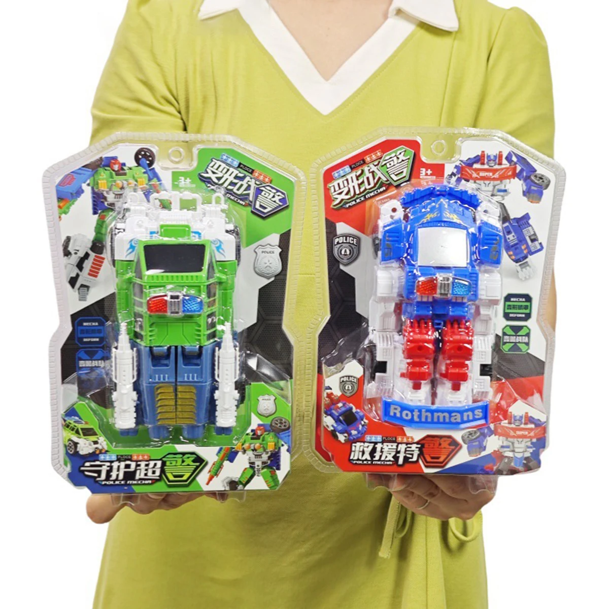 Zestaw Kreatywny dla Chłopców 2 w 1: Transformujący się Mecha Samochód Robot, Figurka Akcji, Prezent Urodzinowy dla Chłopca