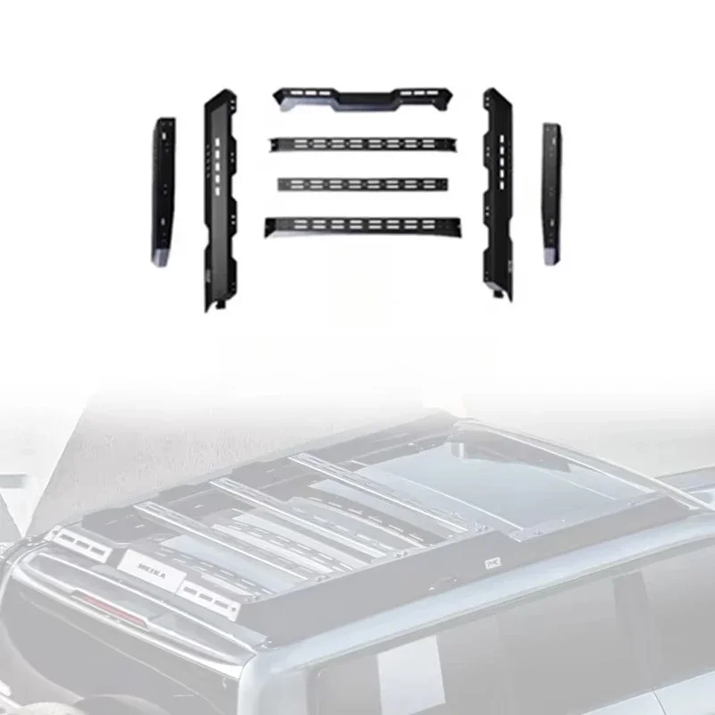 

New Design One Stop Upgrade Exterior Accessories Auto Spare Parts Folding Ladder Alloy Roof Rack for BYD Leopard 5 Accessories