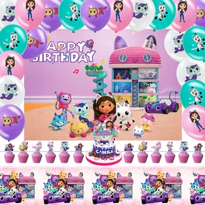 غابي دمية حفلة عيد ميلاد الديكور مجموعة للأطفال, المناديل الورقية لوحات والأكواب, أدوات المائدة, استحمام المولود الجديد, هدايا للأولاد أعلى 8 مبيعات مجموعة دمية غابي - No3