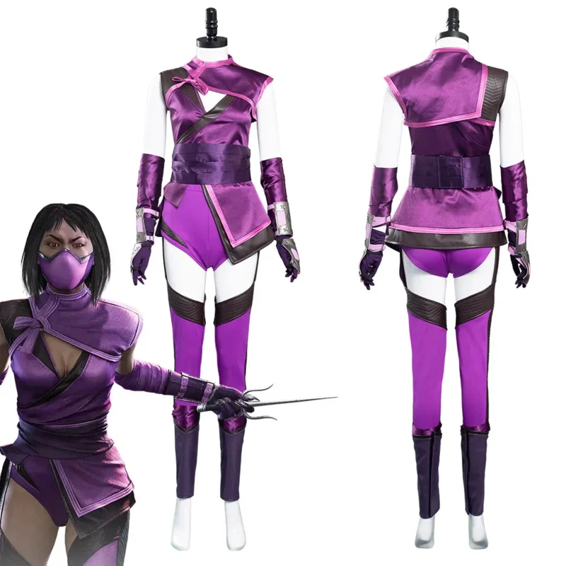 (In Stock) Mortal cosplay Kombat 11-Mileena Cosplay Costume Halloween Carnival Suit AS3048