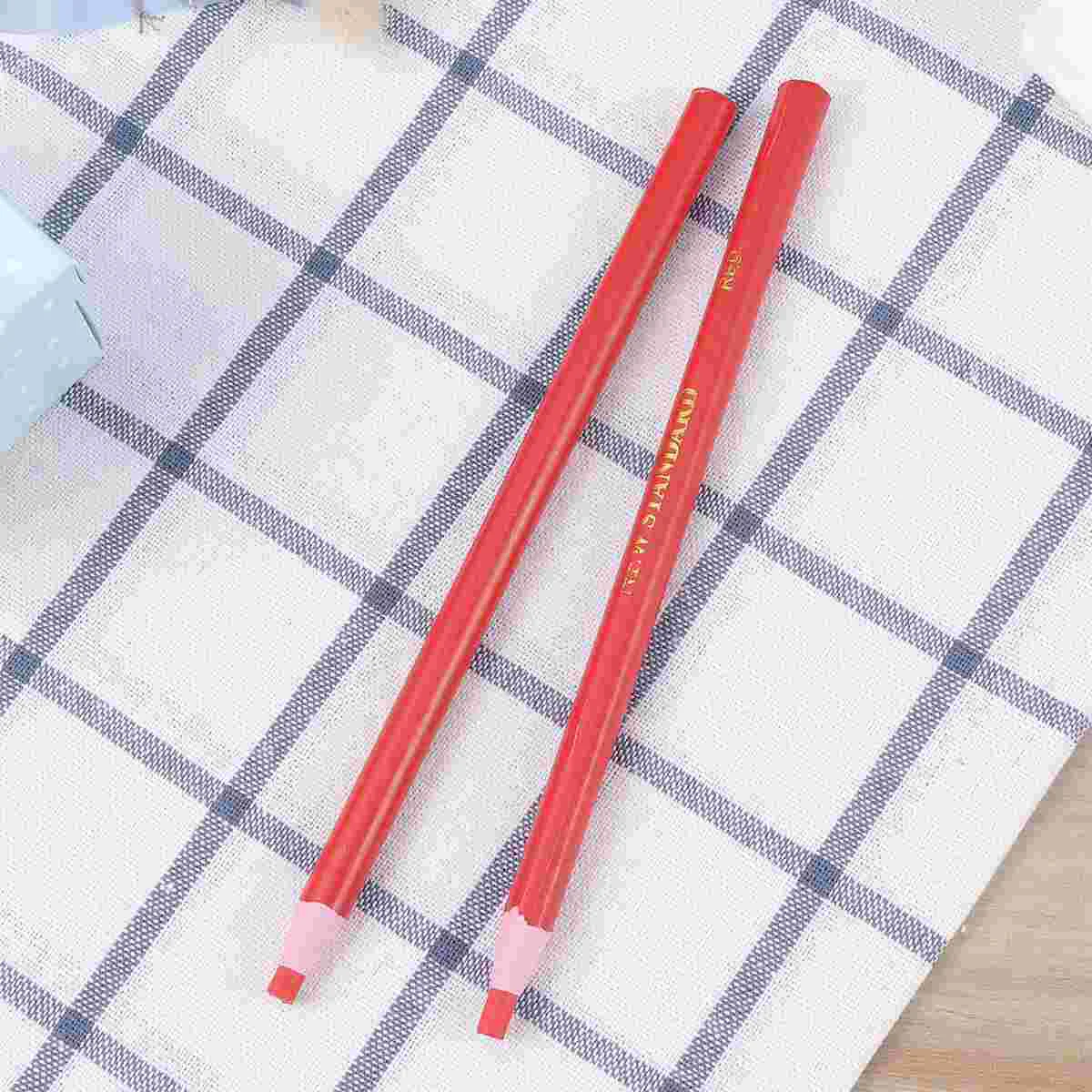 

12 PCS Red Painted Pencil White Marker Erasable Colored Pencils Grease Peel-off Oily