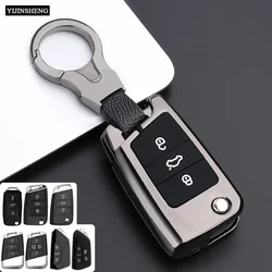 Zinc Alloy +Silicone Car Key Case Fob for Volkswagen VW Golf7 mk7 Seat Ibiza Leon FR 2 Altea Aztec For Skoda Octavia Rmote Key