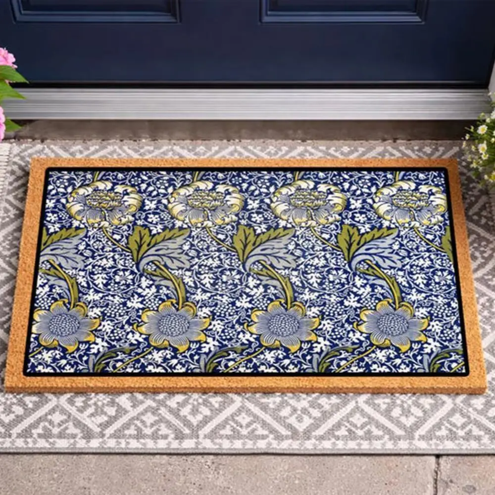 

Hallway Floral Mat Custom Carpet Slim Bloom Print Anti Slip Narrow Space Flower Design Home Decor Housewarming Gift