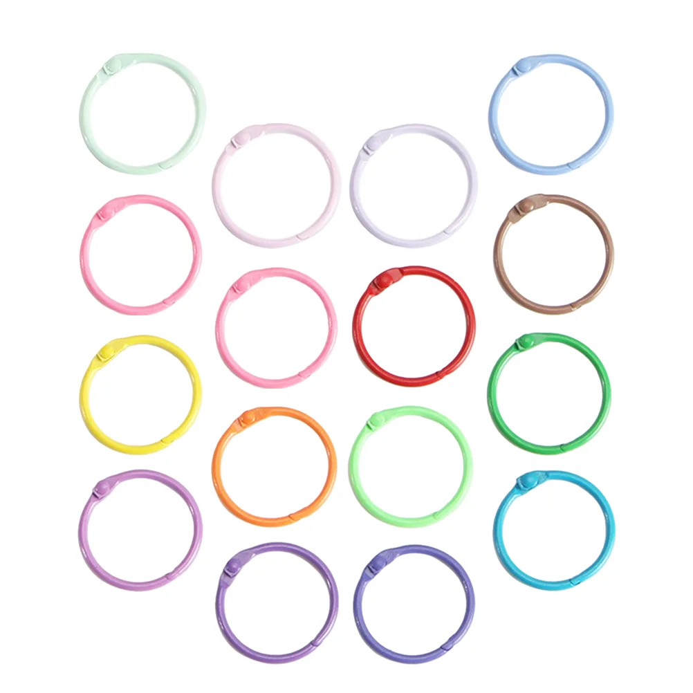 60Pcs Colorful Binder Rings Reusable Key Rings Wear-resistant Key Chains Keys Supply