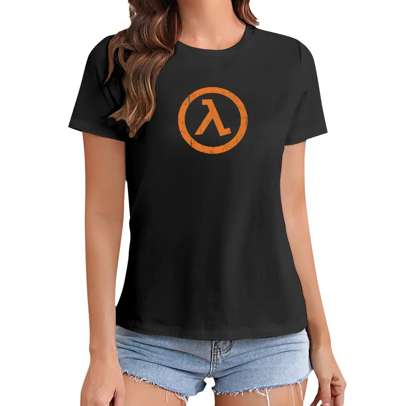 

Half Life Lambda Symbol T-Shirt plus sizes sports fans summer blouses woman 2024