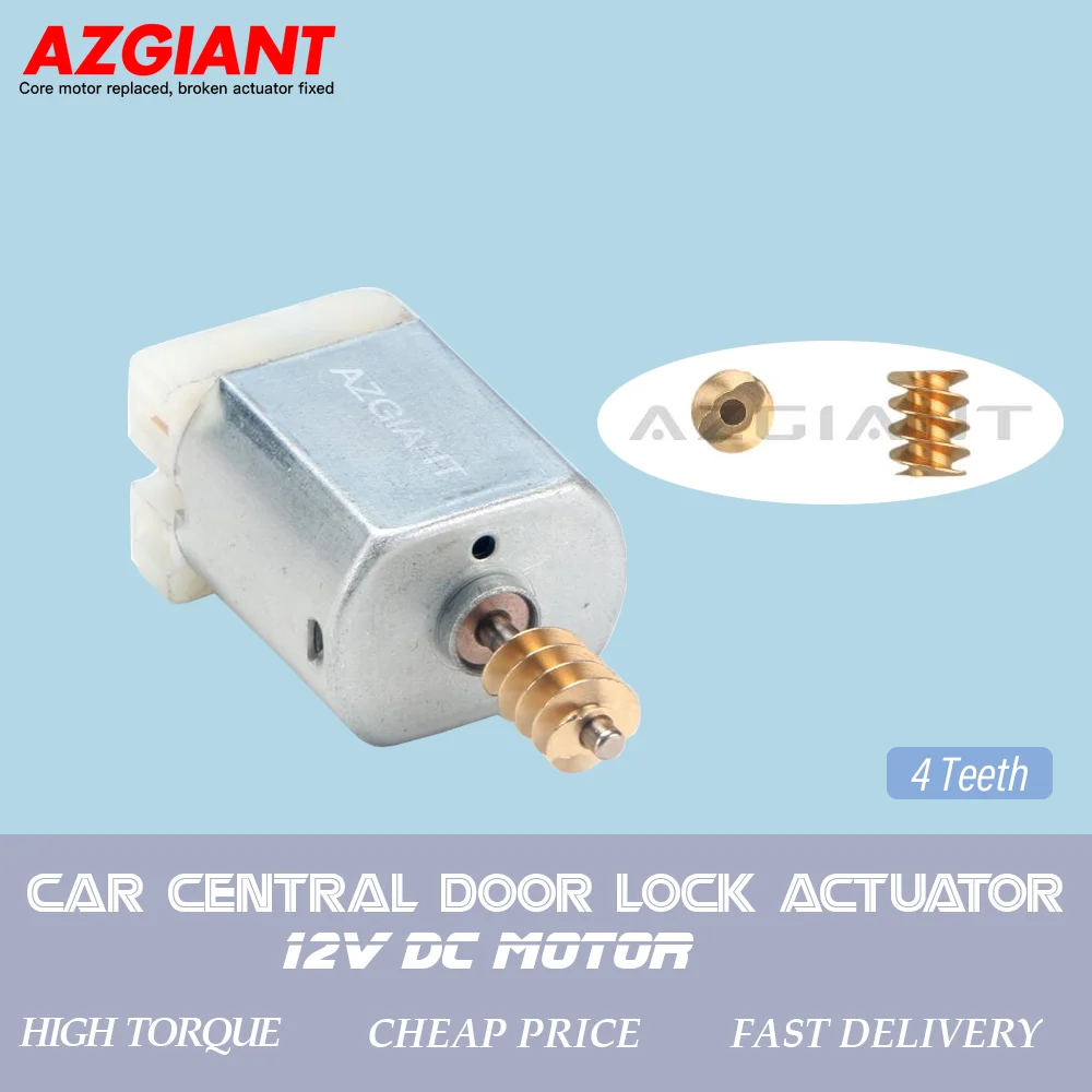 AZGIANT 1-5pcs 4Teeth M345832 Car Door Lock Actuator 12V DC Motor Repair Kit Replacement For 2010-2016 Cadillac SRX 13579502