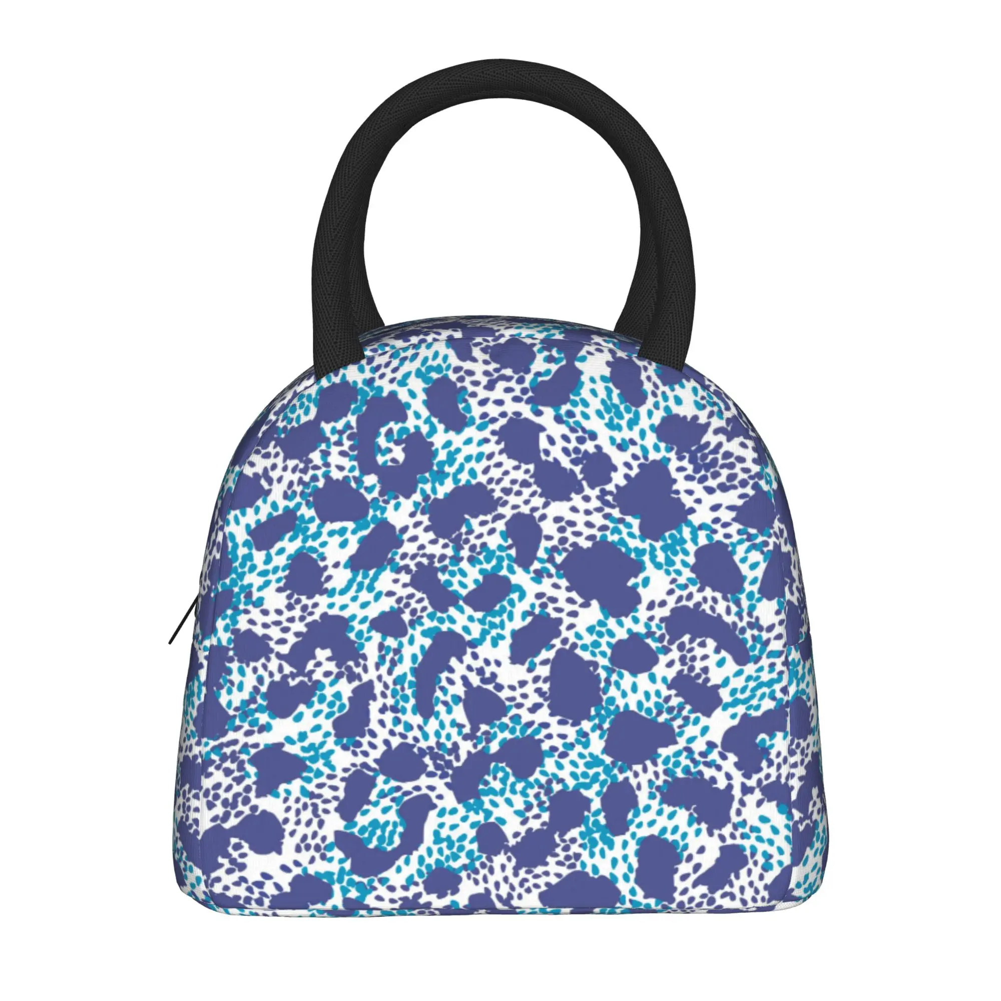Leopard Animal Fur Printing  Insulated Lunch Bags Thermal Bag Reusable  Portable Tote Lunch Box Girl Boy School  Travel