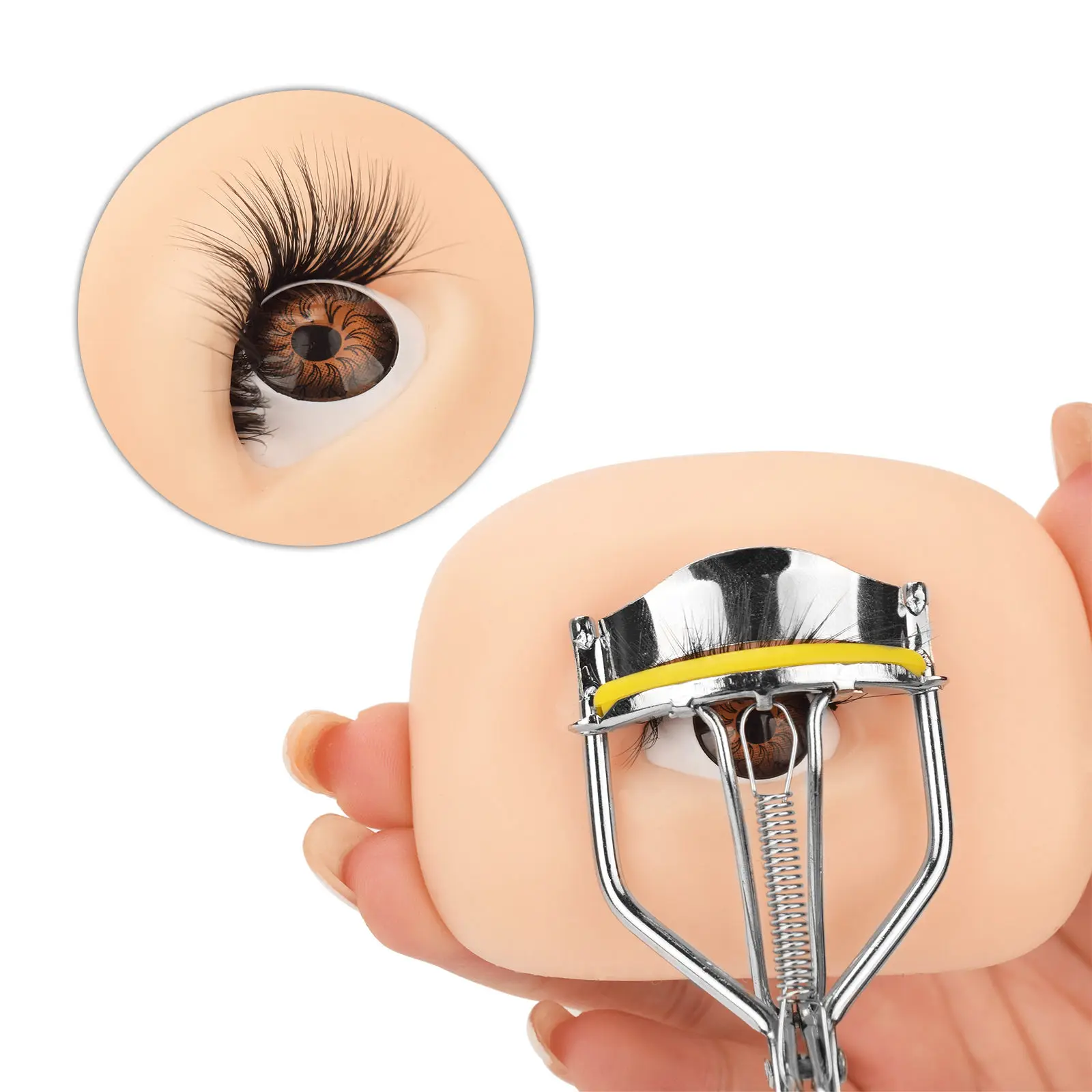 Eyelash Grooming Kit Includes Eyelash Curler With Comb Separator Eyelash Wand Eyebrow Brush Silicone Refill Pads Makeup Tool