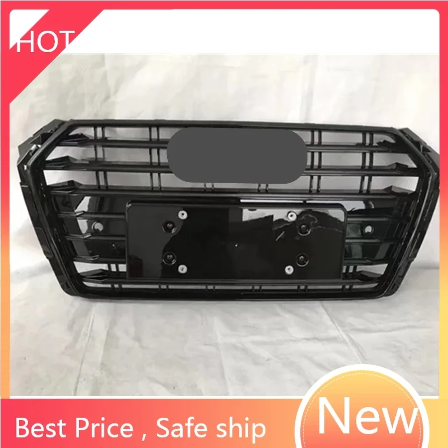 

For S4 Style Front Sport Hex Mesh Honeycomb Hood Grill Gloss Black for Audi A4/S4 B9 2017-2019 fast ship